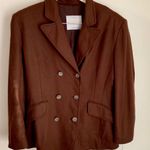 United Colors Of Benetton Brown Wool Double Breasted Blazer Photo 0