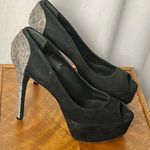 Brian Atwood  Savita Glitter Suede Vera Cuoio Pumps size 8.5 Photo 0