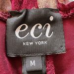 Vintage Metallic Floral Burgundy A Line Skirt Size M Knee Length Velour Y2K 00s Size M Photo 6