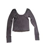 Lulus Brown Ribbed Scoopneck Crop Top New With Tags Size Small Photo 1