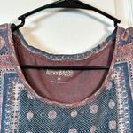 Lucky Brand  Bohemian Crew S/S Shirt Pink Blue Size Med EUC #0979-OAK Photo 3
