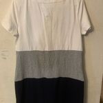 Tommy Hilfiger White, Gray, and Black Midi Dress Photo 3