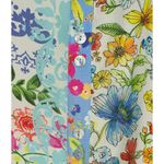 John Mark Printed Oversized Wire Collar Short Dolman Sleeve Top Sz S/M Blue Size M Photo 4