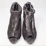 Report Velvet Peep Toe Zip Purple Ankle Boots Size 8.5 Photo 2