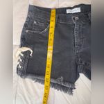 James Jeans  Dark Gray Lace-Up Denim Shorts Photo 6