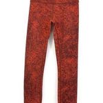 Lululemon Wunder Train High-Rise Tight 25" Denim Wash Print Autumn Red Black 2 Photo 0
