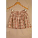 O. Vianca Women's  Pink Plaid Pleated Mini Skirt S Photo 2