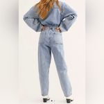 AGOLDE Tatum Denim Jumpsuit Womens Large Light Wash Belted One Piece Coverall Photo 5