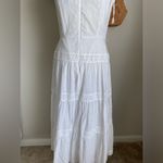 Jessica Howard Vintage White Eyelet Floral Spaghetti Strap Corset Dress, 10 Photo 7