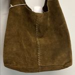 Haute Hippie  | Olive Green Suede/Leather Festival Hobo Bag w/ Matching Mini Bag Photo 6