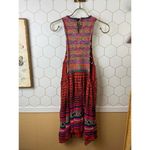 Free People  Red Rare Hearts Crochet Sweater Dress - Size - Medium Photo 4