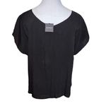 Club Monaco BLACK SOOT BLOUSE SIMKHAI TOP CHEMISE PLEATED SMOCKED EOMEN SMALL Photo 2