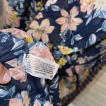Source Unknown floral kimono long cover-up duster wide arm semi sheer Photo 4