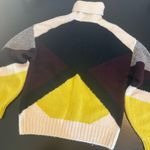 ALC Frank A.L.C. Angelou Geo Colorblock Turtleneck Sweater in Ivory alpaca/wool blend Photo 5