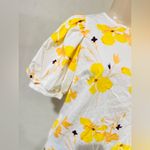 A New Day  summer  floral print yellow dress size Small puffy sleeve Photo 4