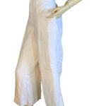 Ralph Lauren LAUREN  ECRU LINEN CROPPED WIDE LWG TROUSERS (8) Photo 0