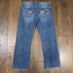 Silver Jeans  Tuesday Thick Stitched Distressed Capri Jeans Photo 6