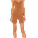 Michael Costello  x revolve myla tan stripe bodysuit/romper Photo 1