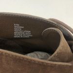 MIA Shawna faux suede lace up ankle bootie shootie taupe heeled stacked heel Photo 12