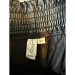 Joie  Black Faux Leather High Smocked Waist Straight Leg Pull On Pants Size M Photo 6