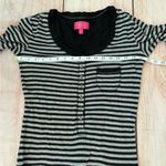 Victoria's Secret BW25  Romper Pajama Long Sleeve Striped Thermal Womens Medium Photo 3