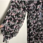 Victoria's Secret Victoria’s Secret sheer chiffon kimono duster floral ruffle women’s Size Small Photo 3