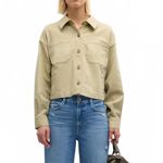 Paige  Connor cropped shacket pale olive Photo 2
