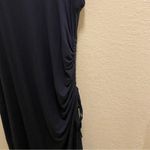 Athleta  Navy Blue Side Gather T-Shirt Dress Size Small (Tiny Flaw) Photo 4