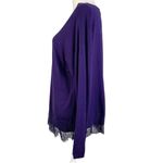 Lane Bryant Sweater 18/20 Purple Boat Neck Long Sleeve Lace Bottom New Photo 8