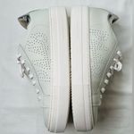 P488 Thea Dama Sneakers, Lt. Grey Leather, Silver Leather Heel Tab, Woman EU 38 Gray Size 7 Photo 2