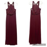 Jenny Packham NWT JP1034 Halter Chiffon Sleeveless Bridesmaid Dress Cabernet 10 Photo 3