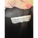 Mac Duggal  NWT One Shoulder Bow Detail Hi-Low Brocade Gown in Midnight Size 2 Photo 4