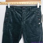 J Brand NEW Zion mid rise dark green moorland velvet skinny pants, 27 Photo 4