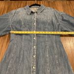 frame denim FRAME Seam Detail shoreline wash Short Sleeve Button Up Denim Mini Dress Blue XL Photo 5