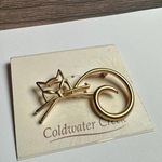 Coldwater Creek  Kitty Cat Brooch Pin Gold Tone Photo 6