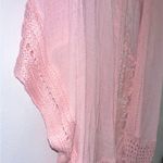 Forgotten Grace  Crochet Cardigan Size XL Kimono Vest Duster Topper Dusty Peach Photo 9