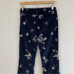 Free People NWT Driftwood Wyatt Velvet Flare Pants Navy Size 28x34 Floral Embroidery Photo 8