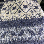 Talbots Vintage 80's Women Nordic Fair Isle Blue Wool Blend Zip Sweater Size M Photo 9