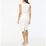 J.Crew White Denim Midi Skirt Stretch High Waisted Pockets Classic US 12 NWT Photo 2