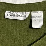 New Direction  Blouse With Pleated Accent - Size Large - Green. NWT Photo 3