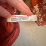 Free People  Dessa Rust Red Combo Floral Short Sleeve Bodysuit Photo 4