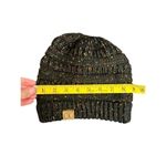 C.C Trendy Warm Chunky Soft Stretch Cable Knit Beanie Skully black speckled Photo 3