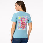 Southern Fried Cotton Southern Fried Cotton TShirt Womens Size Small Light Blue Casual Coastal Photo 1