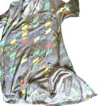 LuLaRoe NWT gray green yellow blue Patterned Oversized Top Size S Photo 4