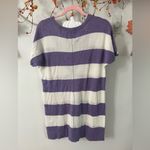American Eagle  purple and white striped V-neck t-shirt. Photo 2