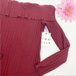 Simon Miller Rib Espen Ribbed Off Shoulder Maxi Dress: Burnt Burgundy Size L Photo 6