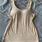 Women Vest Camisole with Built in Shelf Bra Tank Top Comfort Cotton Size M Tan Size M Photo 1
