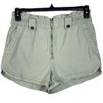 Celebrity Pink Medium Paperbag Waist Shorts Zip-Fly Pocket Stretch Hi-Rise Green Photo 0