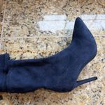Shoe Dazzle Navy Blue SCARLETTE Faux Suede Heeled Booties Shoes Womens 6 Photo 4