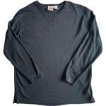 American Weekend Black Thermal Henley Top Sz L Twilight Downtown Girl Alt Size L Photo 0